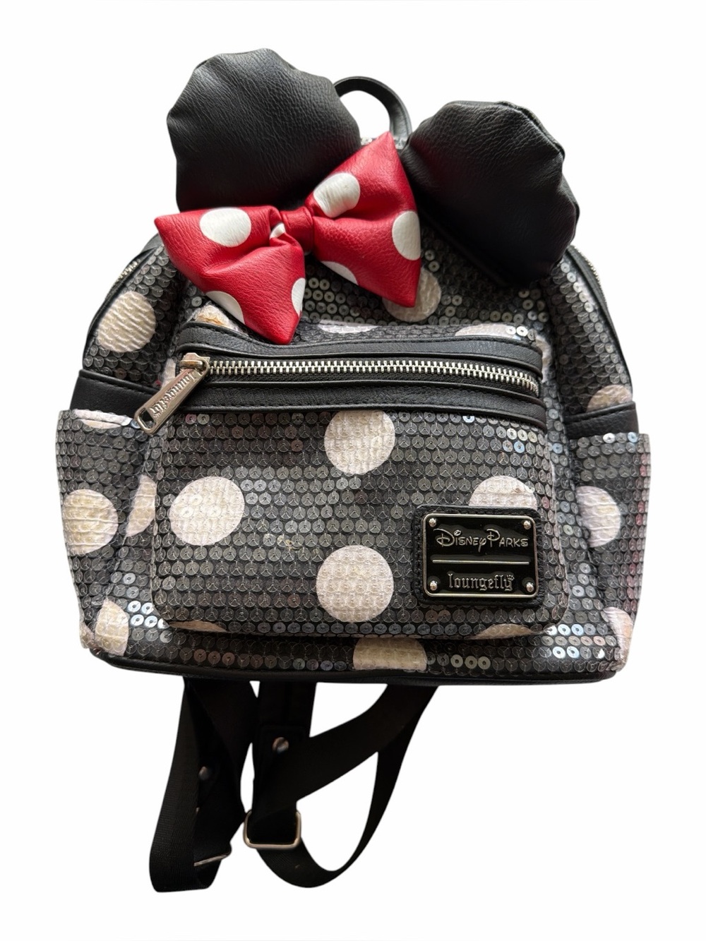 DISNEY x LOUNGEFLY Minnie Mouse Sequin Polka Dot Mini Backpack